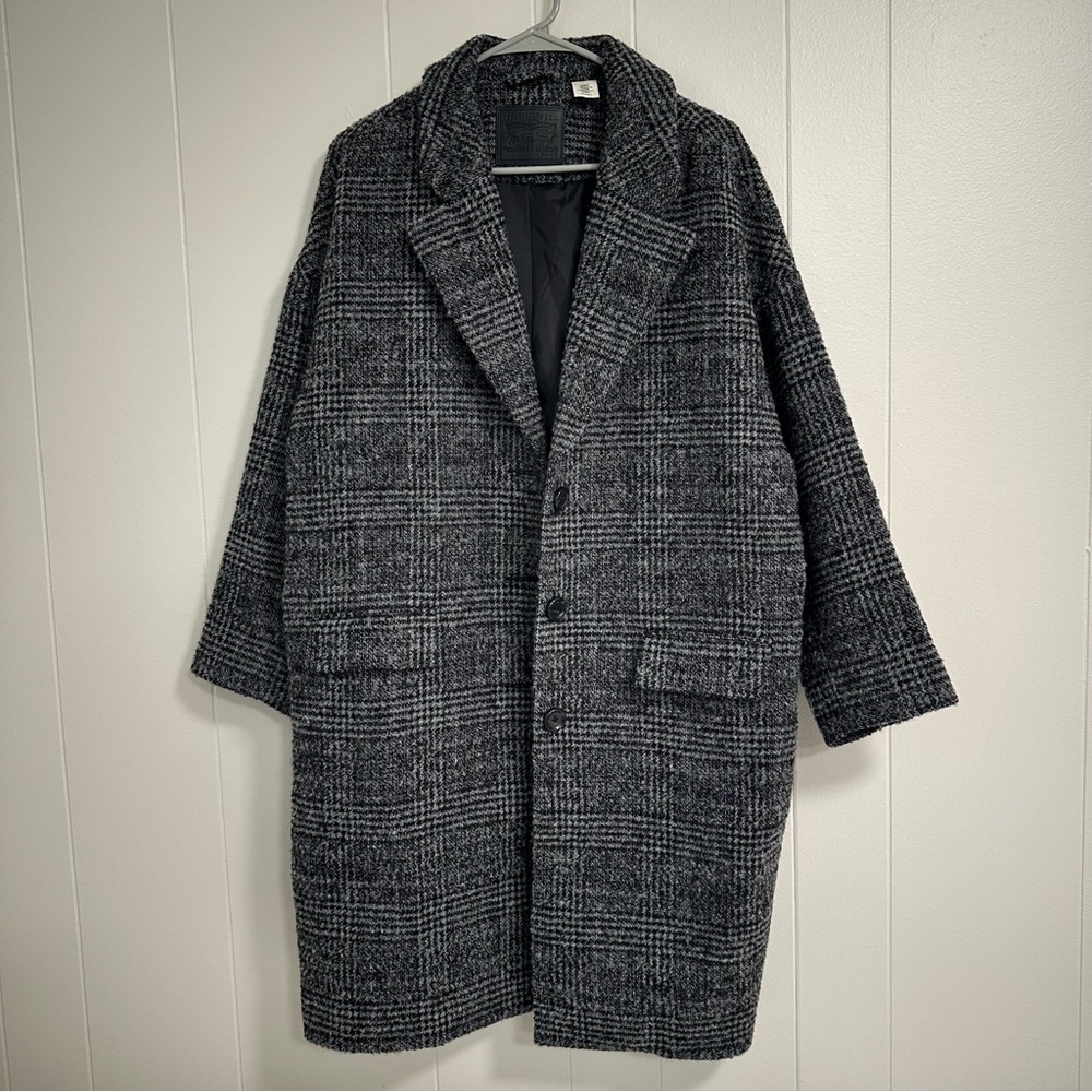 Levis wool blended Plaided Coat